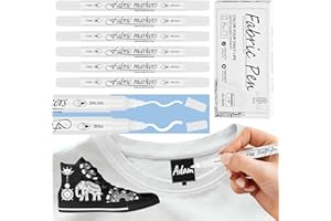 ZEACKUQ Lot de 6 marqueurs blancs pour textile lavables en machine - Marqueurs permanents pour chapeaux, t-shirts, sacs à peindre - Blanc