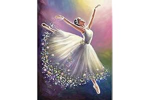 YSCOLOR Diamond Painting Perla Rotonda Completa 5D DIY Diamante Pittura Balletto Balletto Ragazza 3D Strass Ricamo Punto Croce 5D Home Decor Regalo 30 X 40 cm