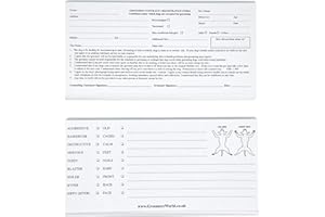 Groomers World - Customer & Dog Record Card - 100 Pre-Printed Contract Forms - 21cm by 10cm