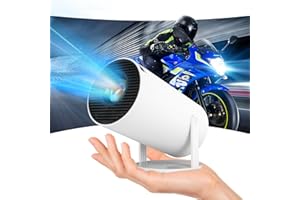 PAZHONZ Mini projecteur 4K Support 1080P Smart WiFi 6 Projecteur Android 11.0 BT 5.0 Écran 130'' Rotation à 180° Correction Automatique du trapèze Projecteur Portable Compatible avec Ordinateur Portable PC