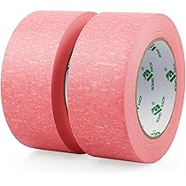 BOMEI PACK Lot De 2 Rouleaux De Ruban Adhésif Rouge Pour