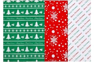 Jwssor Christmas Tissue Paper,30 Sheets Red Green White Tissue Paper,50x35 cm Gift Wrapping Paper for Christmas Party Decoration