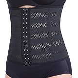 Everbellus Latex Taille Trainer Korset Zandloper - Zwart X-Large - Body Shaper