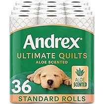 Andrex Ultimate Quilts Toilet Tissue 36 Rolls With Aloe Vera