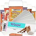 Roll on wax roller wax cartridge 100ml, 6pcs Waxee DUO wax refill+ 100pcs waxing strips.