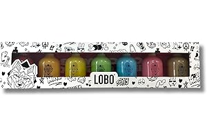LOBO SOY COMO QUIERO SER Ser Lobo - Pack Mix Mini 7 Sabores | Licor crema con carácter libre, salvaje y arriesgado I Incluye Lobo Pink, Lobo Blue, Lobo Green, Lobo Guayota, Lobo Brown, Lobo Velvet y Lobo Peach | 15% I 60ml