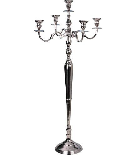 NKlaus Menorah Chandelier à 7 Branches Laiton doré Bougies jusqu'à 1,5cm Hauteur du Chandelier : 20cm Largeur de la Menora :22cm Articles d'église Décoration 4171