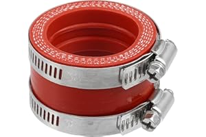 X AUTOHAUX 40mm ID Red Carburetor Adapter Intake Pipe Boot Interface - 1Pcs