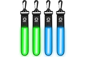flintronic Étiquette Pendentif de Sac Lumineux Bande Lumineuse Clignotante à LED pour Sac d'école, Lampe LED Clignotante pour Cartable 3 Modes/Marche de Chien/Jogging
