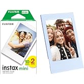 20-Piece Film and Photo Frame (Blue) Compatible with All Instax Mini Machines
