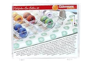 GÜTERMANN Gutermann Contenitore per Fili da Cucito, capacità 25 Bobine, Trasparente