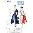 Vogue Patterns V8875 Size F5 16-18-20-22-24 Misses' Dress Belt Coat and Detachable Collar