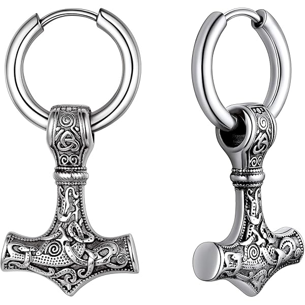 Limok Set Di 2 Orecchini A Cerchio Con Ciondolo In Acciaio Inox Oro Rosa, Ipoallergenici, Regalo In Sacchetto Di Velluto