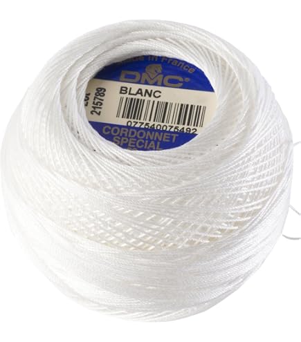Anchor Freccia 4771016-07901 Fil à Crocheter 100% Coton Égyptien Blanc 50g