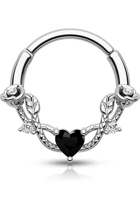 Piercing Retainers 16g 72-Piece Clear Septum Retainer Kit 16G