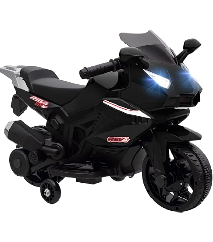 Moto électrique rechargeable 6V pour enfants, avec grand siège, trois roues, en