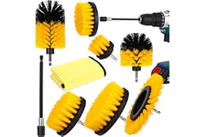 Birshe Cepillo Taladro Limpieza Kit,Cepillo de Limpieza para Taladro,Multifuncional Cepillos Taladro,Juego de Cepillos de Limpieza Adecuados para Cocina Baño Cerámica Cepillo Llantas Sofá Parrilla.
