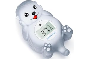 JARMAPOZ Baby Bath Thermometer - Water Thermometer for Baby Safety - Quick Read Floating Bathtub Toy in Fahrenheit & Celsius - Ideal for Infant, Newborn & Toddler Bath Time (otter)