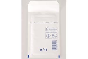 GPACK 200 Stück Luftpolsterumschlag Luftpolstertasche Versandtasche 1/A 120x175 mm weiß