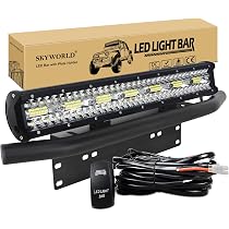 Barre LED 50cm 126W - 2 Rangées - Pour 4x4, SUV, Camion - Support Universel Plaque D'immatriculation - Éclairage Puissant 9600lm - 9