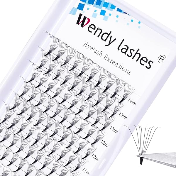 W Lashes – Seidenwimpern D-Curl, 0.07mm Stärke, Gemischte Längen 8–14mm, Für Wimpernverlängerung