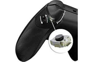 eXtremeRate Flexor Clicky Goma Grip Trigger Stop Kit para Xbox Series X/S Control Gatillos Ergonómicos Bloqueo del Gatillo Diamante Textura Grip Antideslizante Carcasa para Xbox Core Mando(Negro)