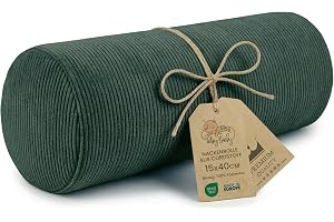 Nackkudde med överdrag Yogapöl Knärulle Stödkudde 40x15 cm - Nackkudde Kuddrrulle Yogaböljare Knäkudde Prydnadskudde och liten kudde lång rulle Oeko-Tex grön Manchester