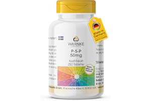 P-5-P 50mg – 250 tabletter – 34mg vitamin B6 per tablett – pyridoxal-5-fosfat – HÖGDOSERAD – lätt att svälja – tysk apotekskvalitet – vegansk