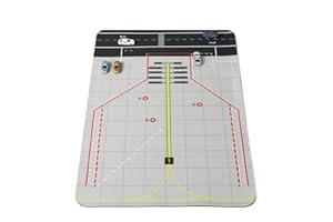 QIYUMOKE Tappetino in gomma per layout scena aeroportuale con design pista con 5X 1/200 semplici modelli di mini auto, per 1/400 e 1/500 modello singolo, base per display giuntabile o decorazione