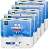 by Amazon Toilet Paper (Large Roll), 2-Ply Quilting, Soft and Delicate, 20 Rolls (5 Packs of 4), 500 Sheets per Roll