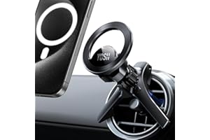 YOSH Uchwyt Samochodowy do MagSafe na Okrągłą Kratkę Wentylacyjną, Magnetyczny Uchwyt Samochodowy kompatybilny z Mercedes-Benz C300 A/B/V-Klasa/GLC, Akcesoria Mercedes dla iPhone Android