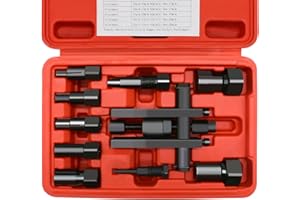 CHANG QI Motorbike Inner Bearing Puller Set，10pcs Motorcycle Bearing Puller Kit, 8-25MM Motorcycle Inner Bearing Disassembly Tool, Bearing Puller Kit with Box