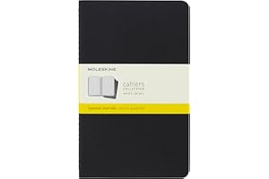 Moleskine Set de 3 cahiers quadrillés Grand format Couverture souple 13 x 21 cm Noir