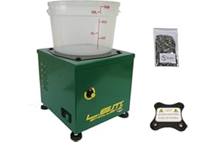 L.E.M. LEM Exclusive Elektromagnetische Hülsenreiniger mit Magnet: justierbare Geschwindigkeit bis 2900 UpM, 2 Programme, 2,2kg Fassungsvermögen Hülsen Reinigen Set mit 1 Paket Stifte 5mm & Magnet