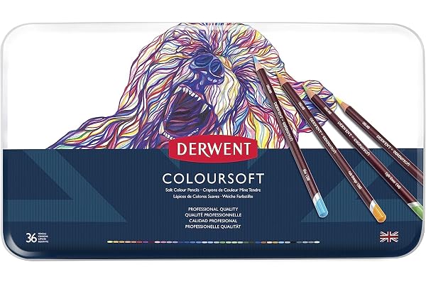 Derwent Coloursoft - Set de 36 Crayons de Couleurs, Qualité Professionnelle, 0701028
