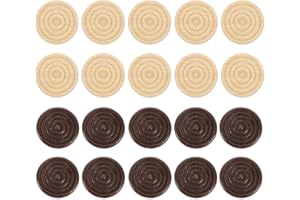 STOBOK 48pcs Wooden Checkers Game Pieces for Backgammon Round Wooden Chess Accessories Present for Beginners Polished Finish for Great Feel