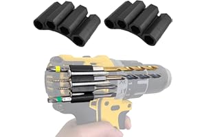 BPOPO 2 Pack Upgraded Magnetic Bits Holster Attach to Drill,Universal Fit 1/4 Inch Magnet Screw Driver Bits Hex Screw Holder Sleeve for Impact Driver,Hold 4 Drill Tips on Side of Drill