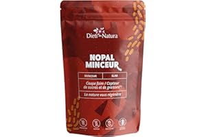 DIETI NATURA - Nopal - Gélules Minceur - Favorise La Perte De Poids - Sans OGM, Sans Gluten & Sans Lactose - Fabriqué En France - 120 Gélules