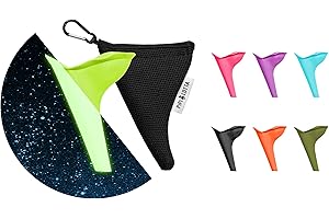 PiPiLOTTA® Urinario femenino para viajes | ayuda para orinar de pie para festivales, camping, viajes con funda protectora | Urinella reutilizable | urinario para mujeres (fluorescente)