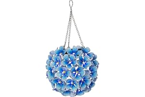 Star Trading Solar-Hänge-Deko"Hortensia", blau, 44 LEDs