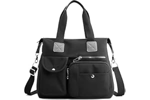 DIRRONA Mode Femmes Sac à Main Voyage Sac Messenger Grande Sacs à Bandoulière Imperméable Femme Du Quotidien Décontracté Sac Bandoulière L'école Nylon Sacs à Main Noire