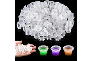 ‎EMALLA Tattoo Farbkappen Cups - Emalla 200 Stück Tattoo Ink Cups Einweg Pigment Ink Caps 9mm Kunststoff Farbbehälter für Tattoo Ink Tattoo Zubehör(9mm)