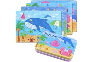 BBLIKE Puzzle, Puzzle per Bambini, 4 Diversi Livelli di Difficoltà, 9 Pezzi, 12 Pezzi, 15 Pezzi, 20 Pezzi, Giocattolo Educativo Perfetto per Ragazzi Ragazze di 2 Anni +