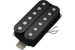 MUSICLILY Artec VH-Rock Alnico 5 Uncovered Humbucker Electric Guitar Bridge Pickup 11.6K, Black