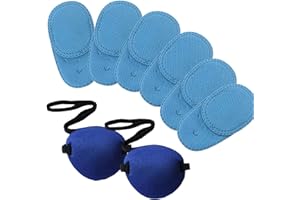 Zuzer 8PCS Cache Oeuil Masque Cache-oeil Amblyopia Eye Patches Patch d'oeil Strabisme Ajustable Cache-Oeil pour Améliorer les Yeux Amblyopes