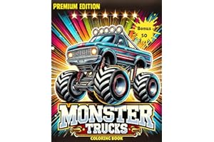 Monster Trucks Colouring book: High-Quality Illustrations Landscape Format (kids Monster Truck Adventures)