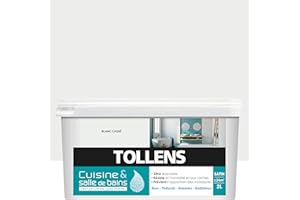 Tollens Peinture Cuisine Et Salle De Bain - Ultra Résistante Pour Murs, Boiseries, Radiateurs - Blanc Casse - 2L = 24m2