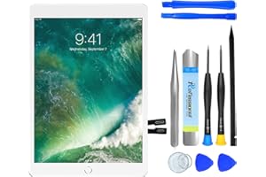 NB+ Sostituzione dello schermo per iPad 5a generazione 9.7 pollici touch screen digitizer 2017 adesivo preinstallato (modello: A1822 A1823) bianco