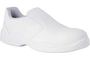 REPOSA Nurse Zapatos de Trabajo, Zapatos de Trabajo Cerrados Tipo mocasín con Puntera, Parte Superior de Microfibra Transpirable, Zapatos Sanitarios con Plantilla anatómica