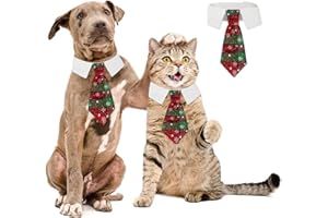 DEREINE Cravatte per Cani, Animale Domestico Regolabile Papillon, Regolabile per cani e gatti papillon,Gatto Cane Costume Cravatta, Collare Natalizio per Accessori per Feste di Toelettatura di Cani e Gatti